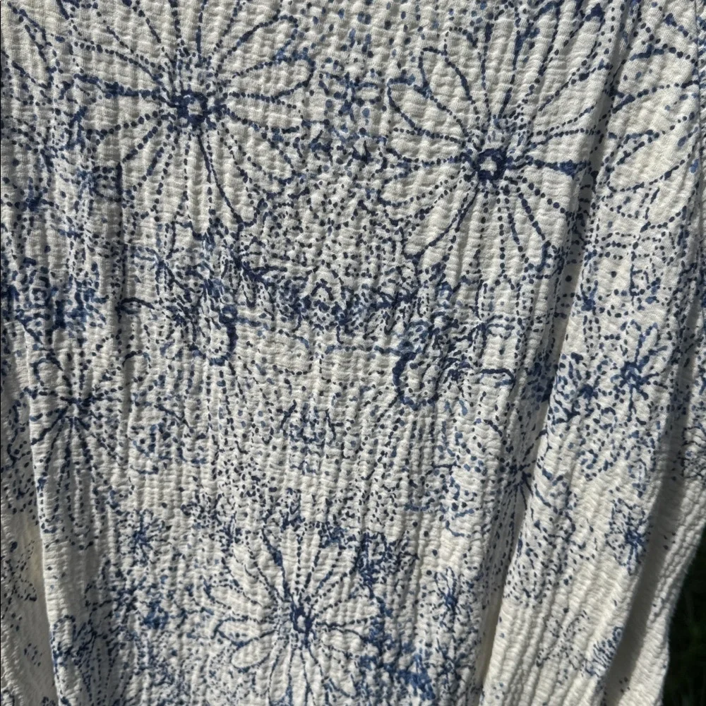 Free People Blue and White Floral Open Back Dress - Picture 2 of 5